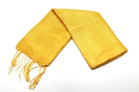 100% Fair Trade Thai Silk Solid Color Scarf Gold