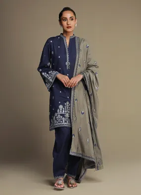 3 Pc Khaddar Embroidered Suit - Ikse-213978