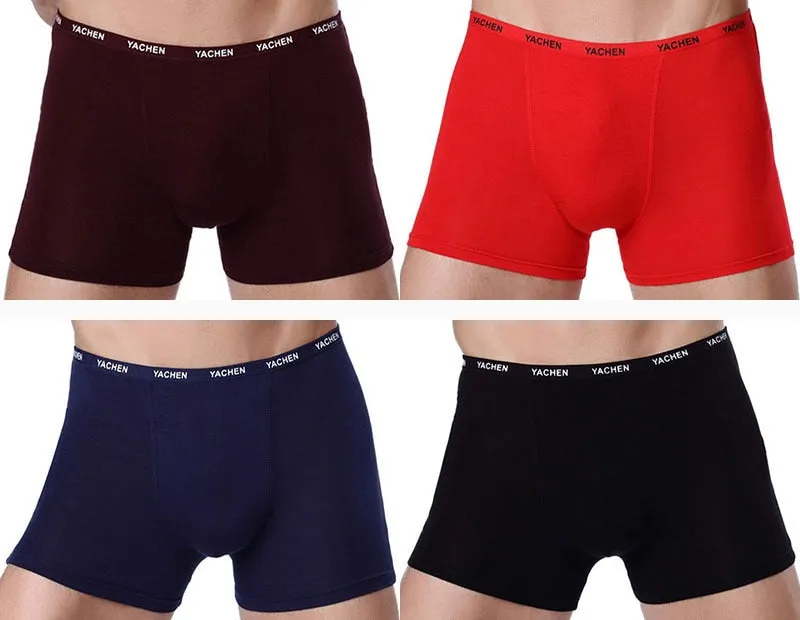 4pcs/lot Men Boxer Soft Breathable Underwear Male Underpants