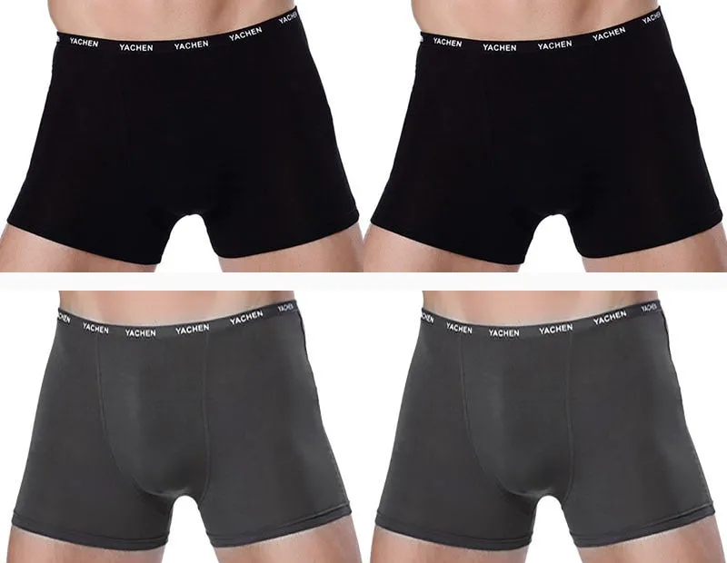 4pcs/lot Men Boxer Soft Breathable Underwear Male Underpants