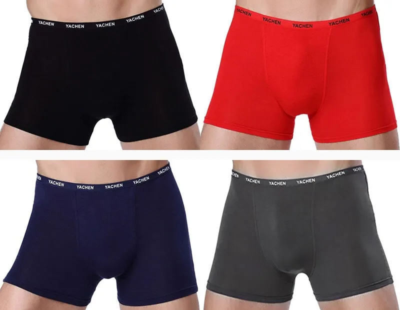 4pcs/lot Men Boxer Soft Breathable Underwear Male Underpants