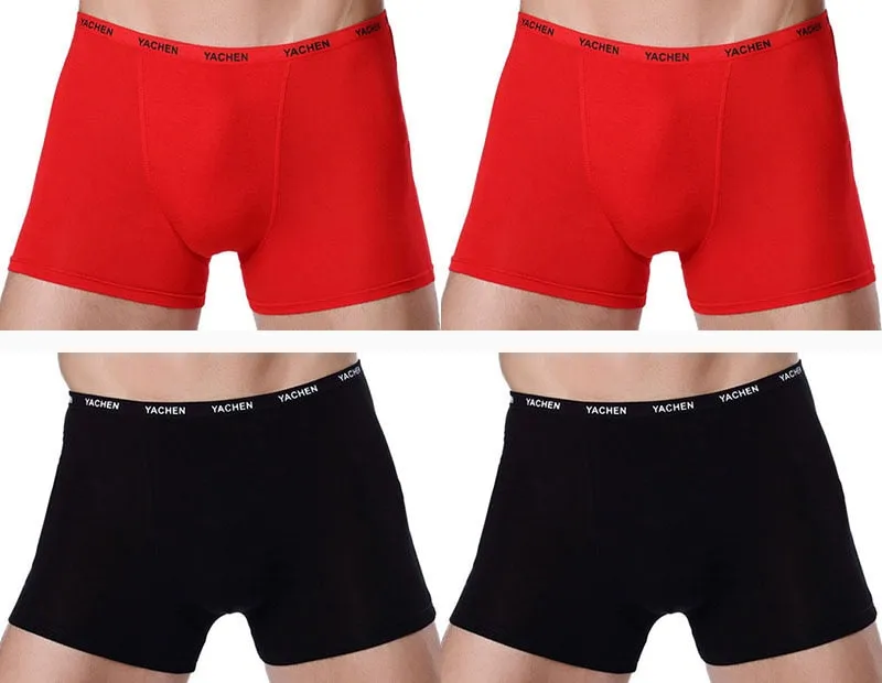 4pcs/lot Men Boxer Soft Breathable Underwear Male Underpants