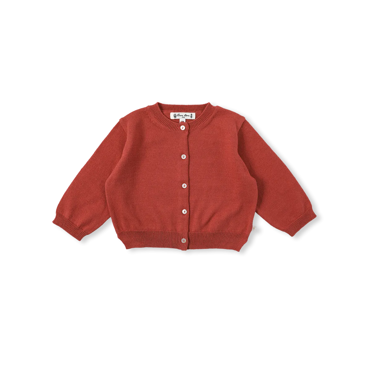 ADORABLE SHORT CARDIGAN-brick red