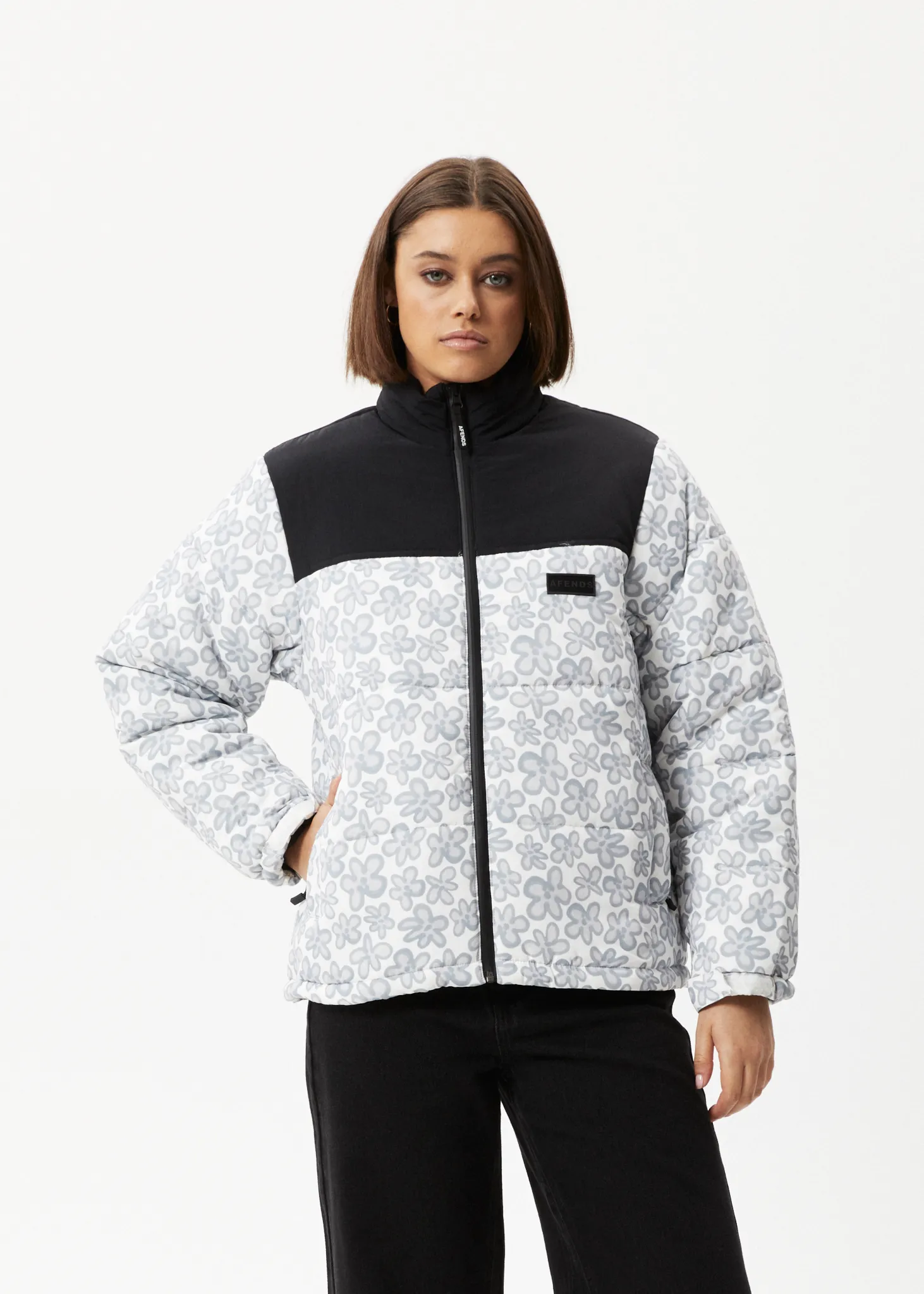 AFENDS Womens Ava - Puffer Jacket - Charcoal