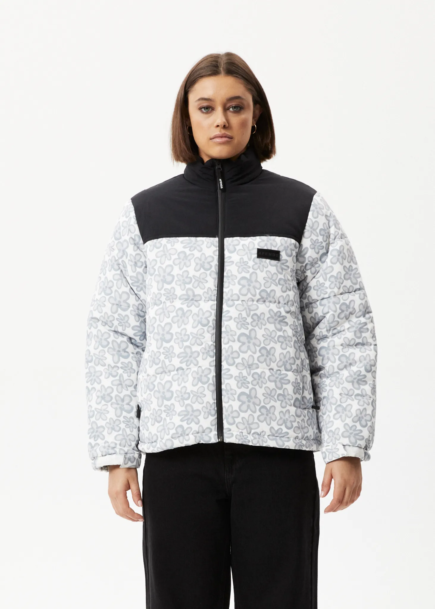 AFENDS Womens Ava - Puffer Jacket - Charcoal