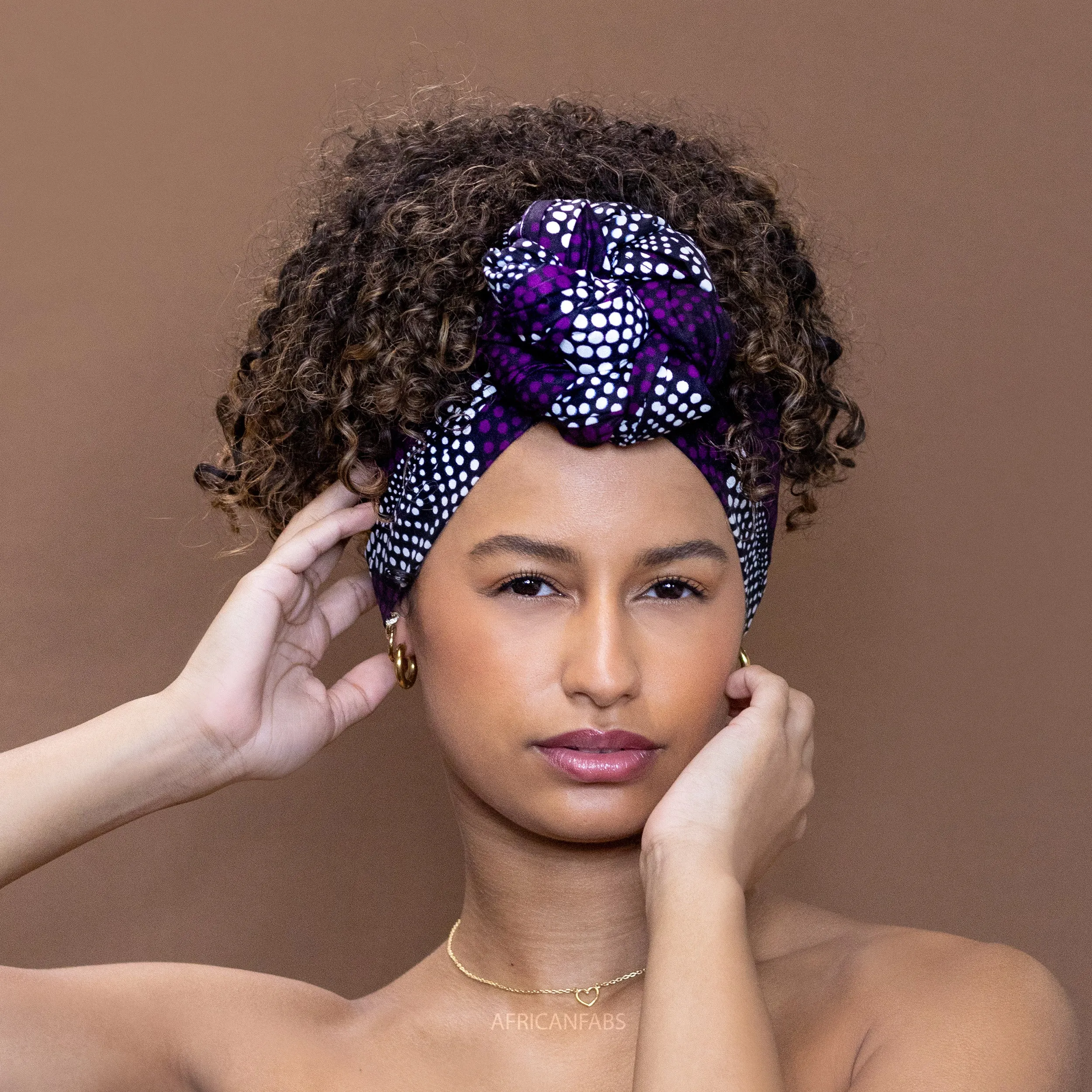 African Purple diamonds headwrap