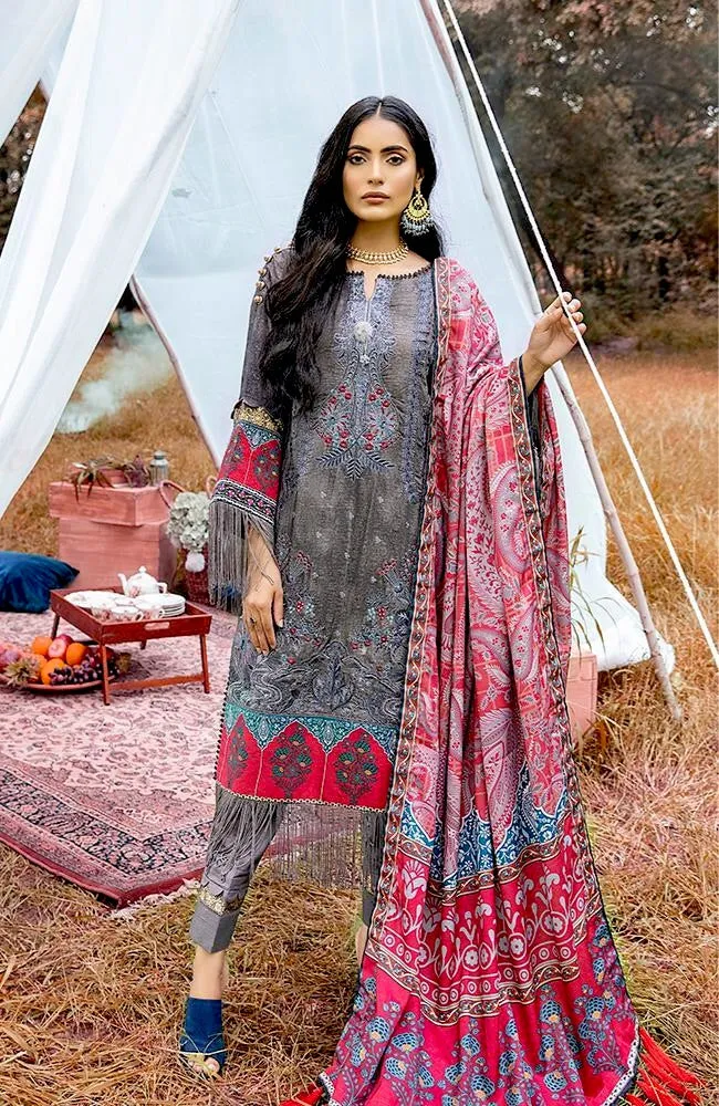 Al Zohaib Wintry Breeze Embroidered Winter Collection with Shawl – WB21-11