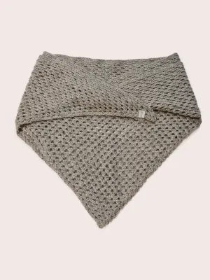 Amayi Alpaca - Crochet Wrap Scarf Grey