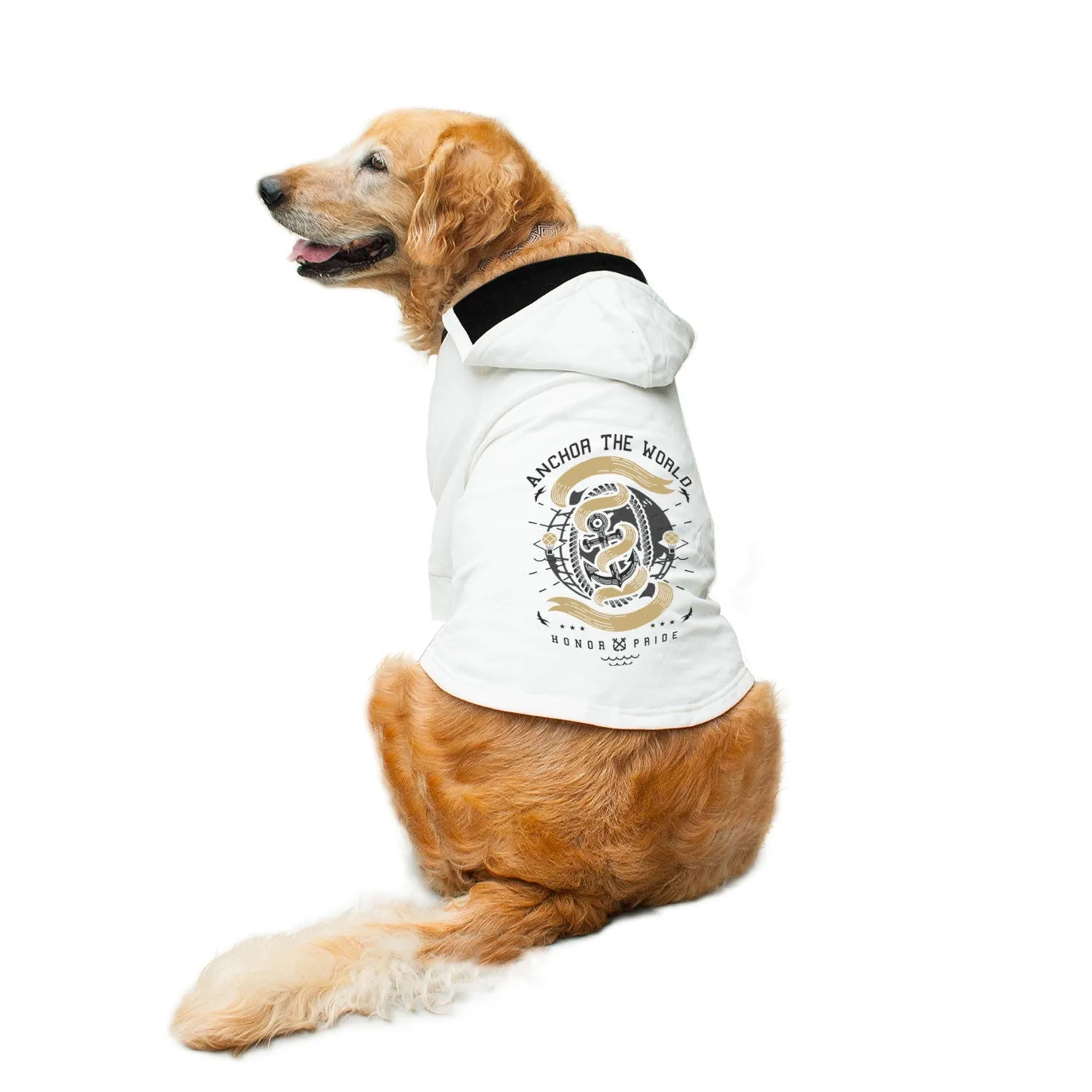 Anchor The World Dog Hoodie Jacket