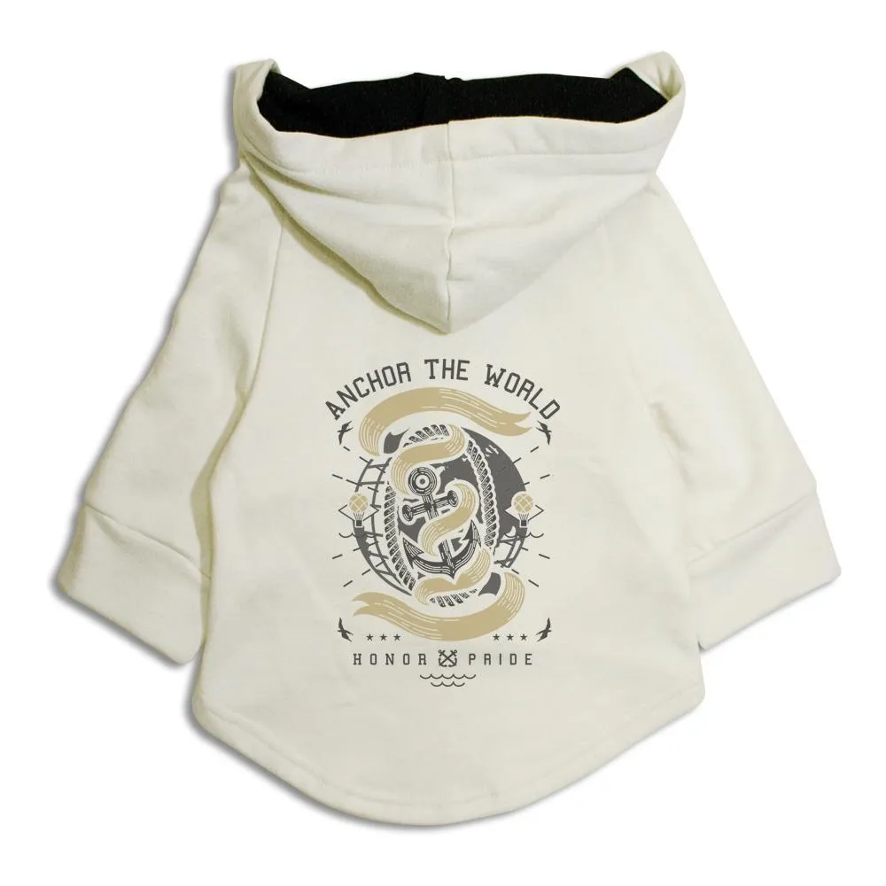 Anchor The World Dog Hoodie Jacket