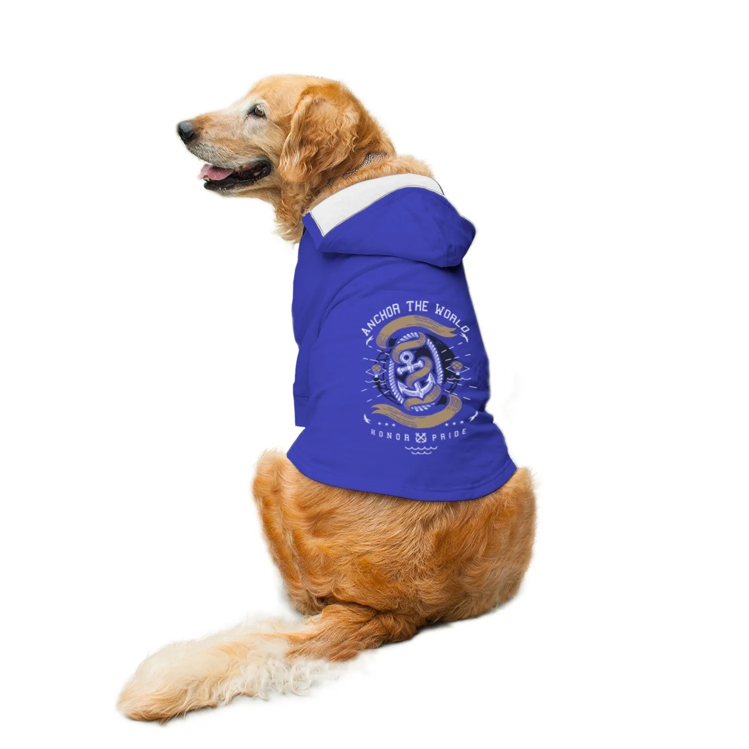 Anchor The World Dog Hoodie Jacket