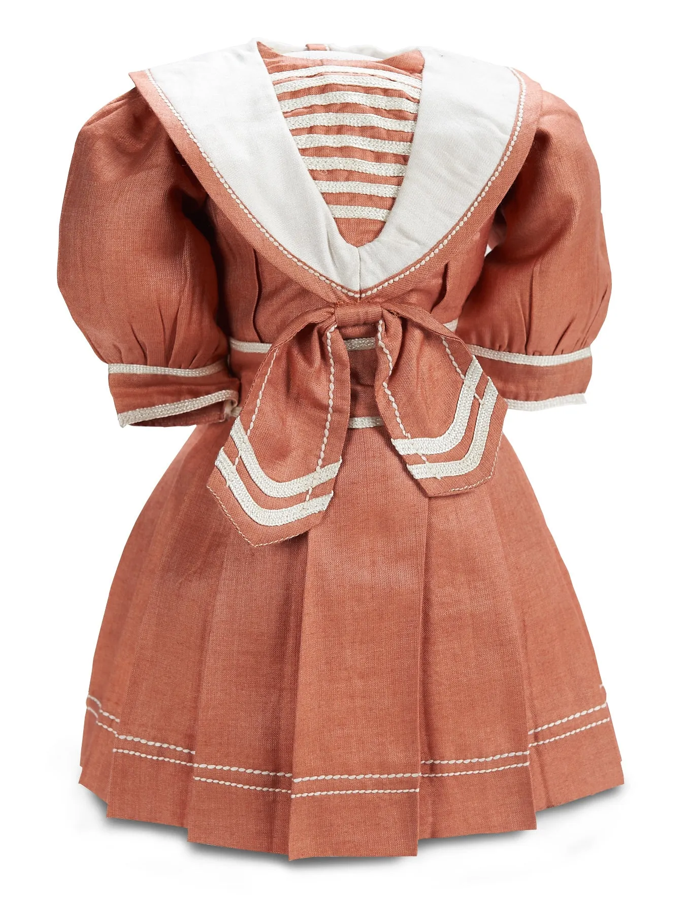 Apricot Silk Sailor Style Dress