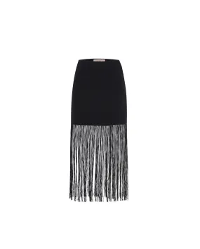 Atlas Fringe Layered Mini Skirt