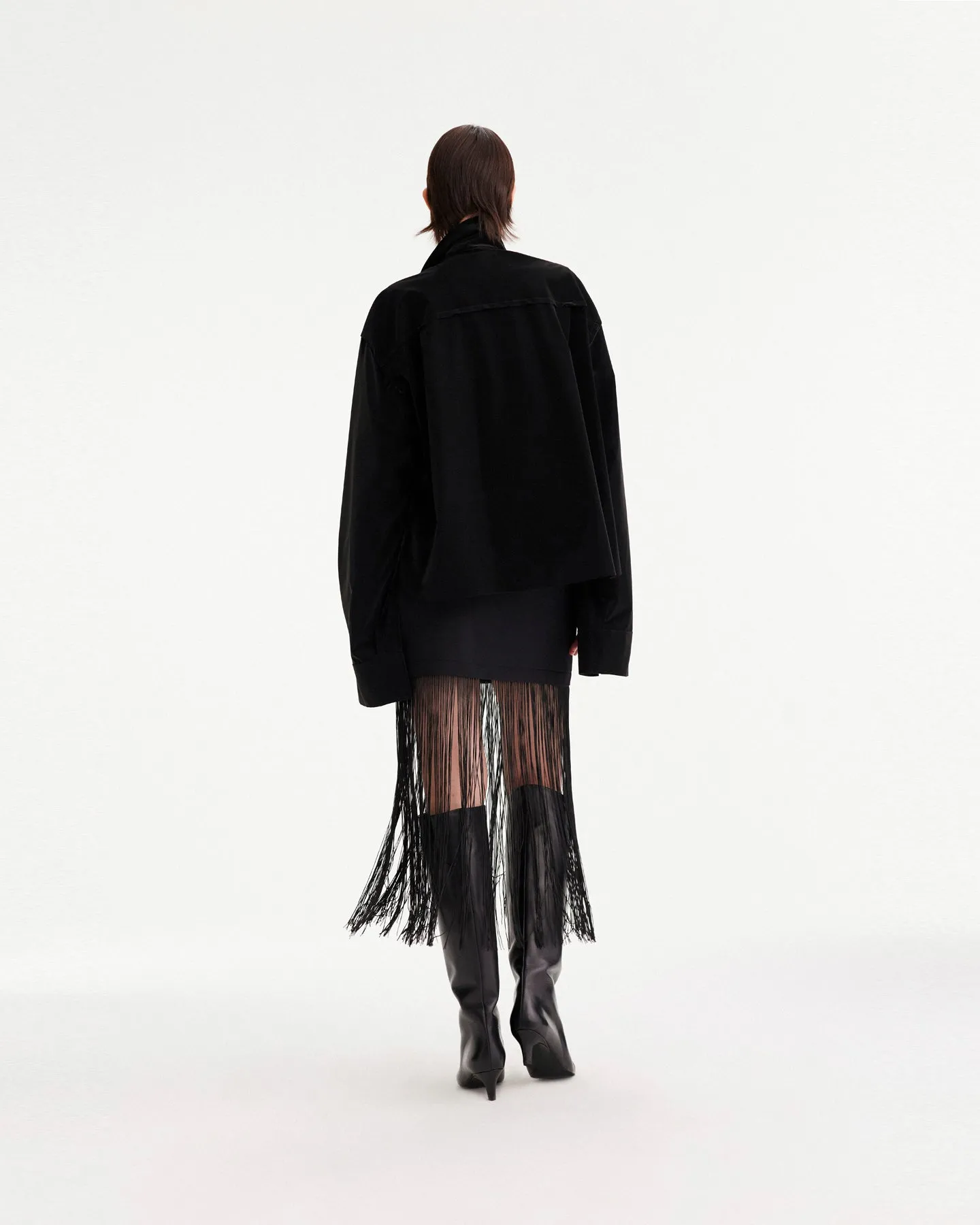 Atlas Fringe Layered Mini Skirt