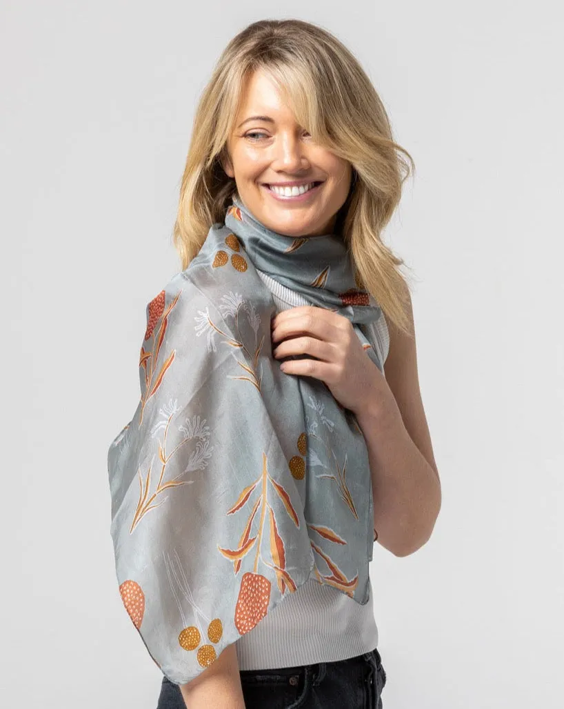 Australian Bush Flower Silk Scarf