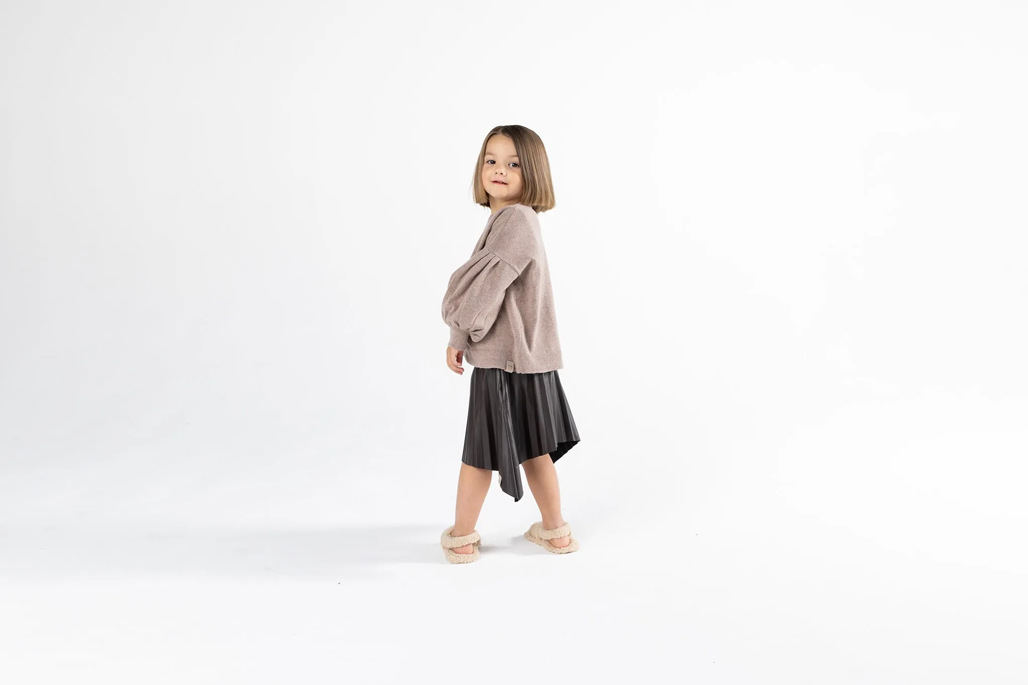 Baby Knitted Full Sleeve Cardigan - Taupe