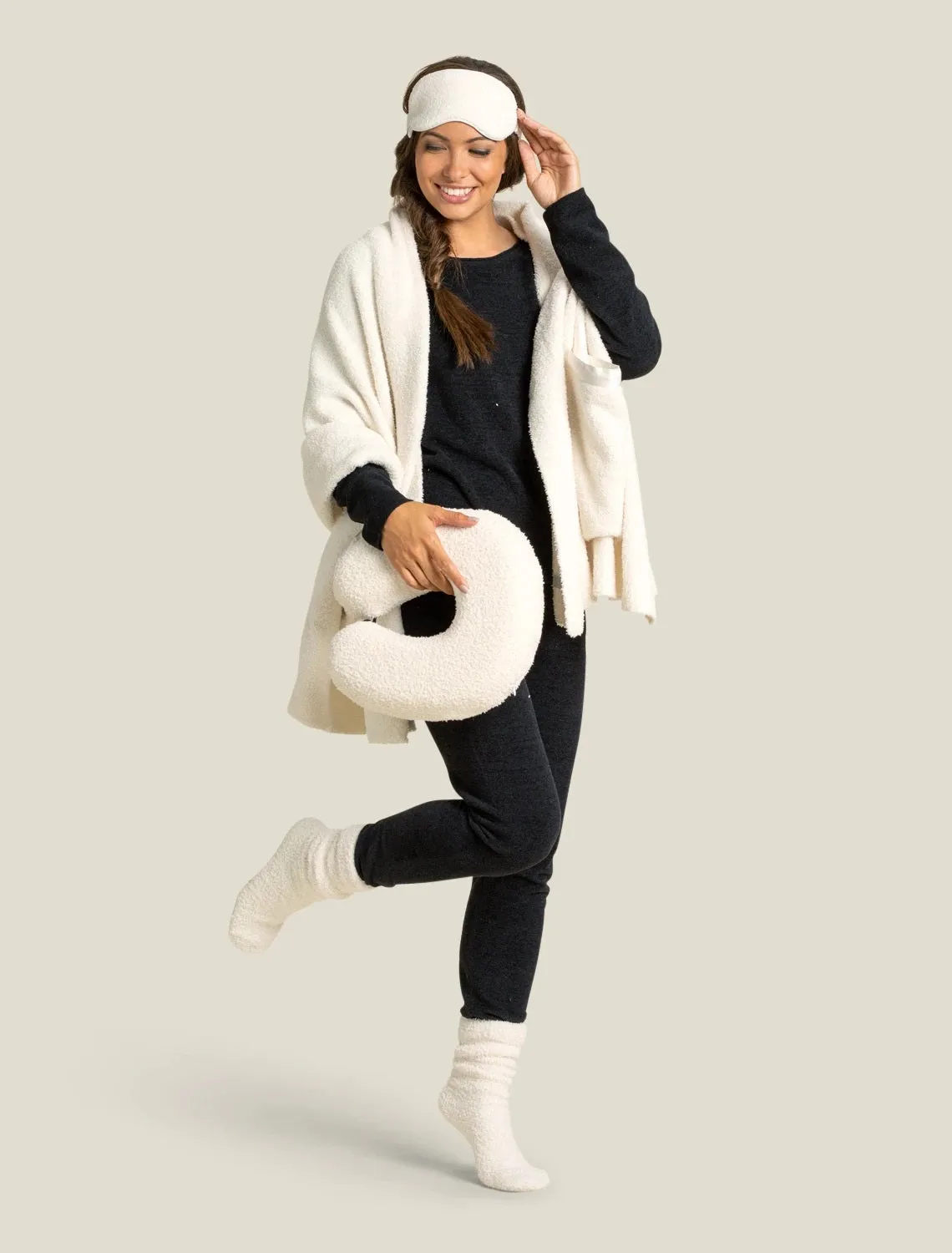 Barefoot Dreams - CozyChic Travel Set in Cream