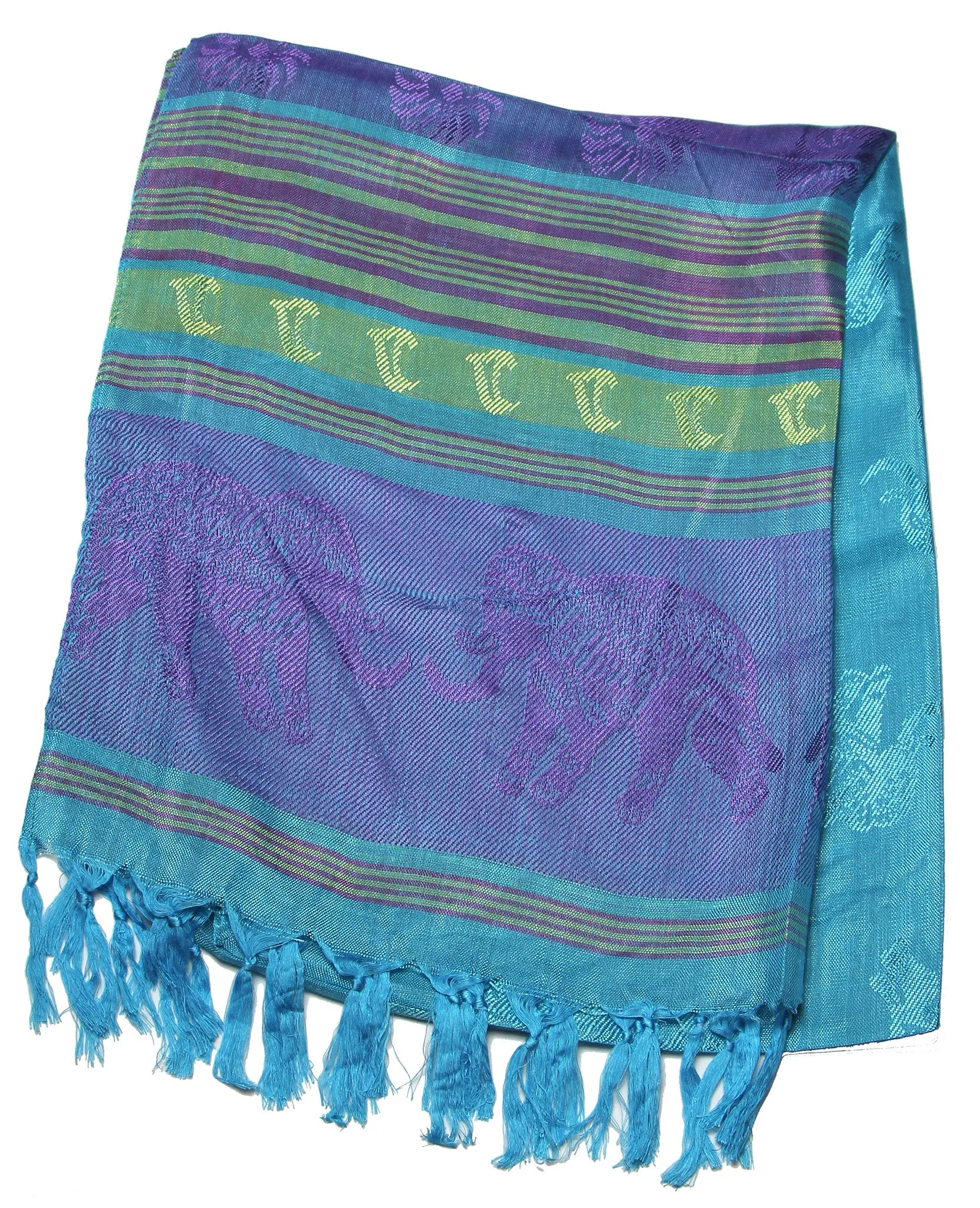 Beautiful hand made Nepal Pashmina Scarf Shawl Blue