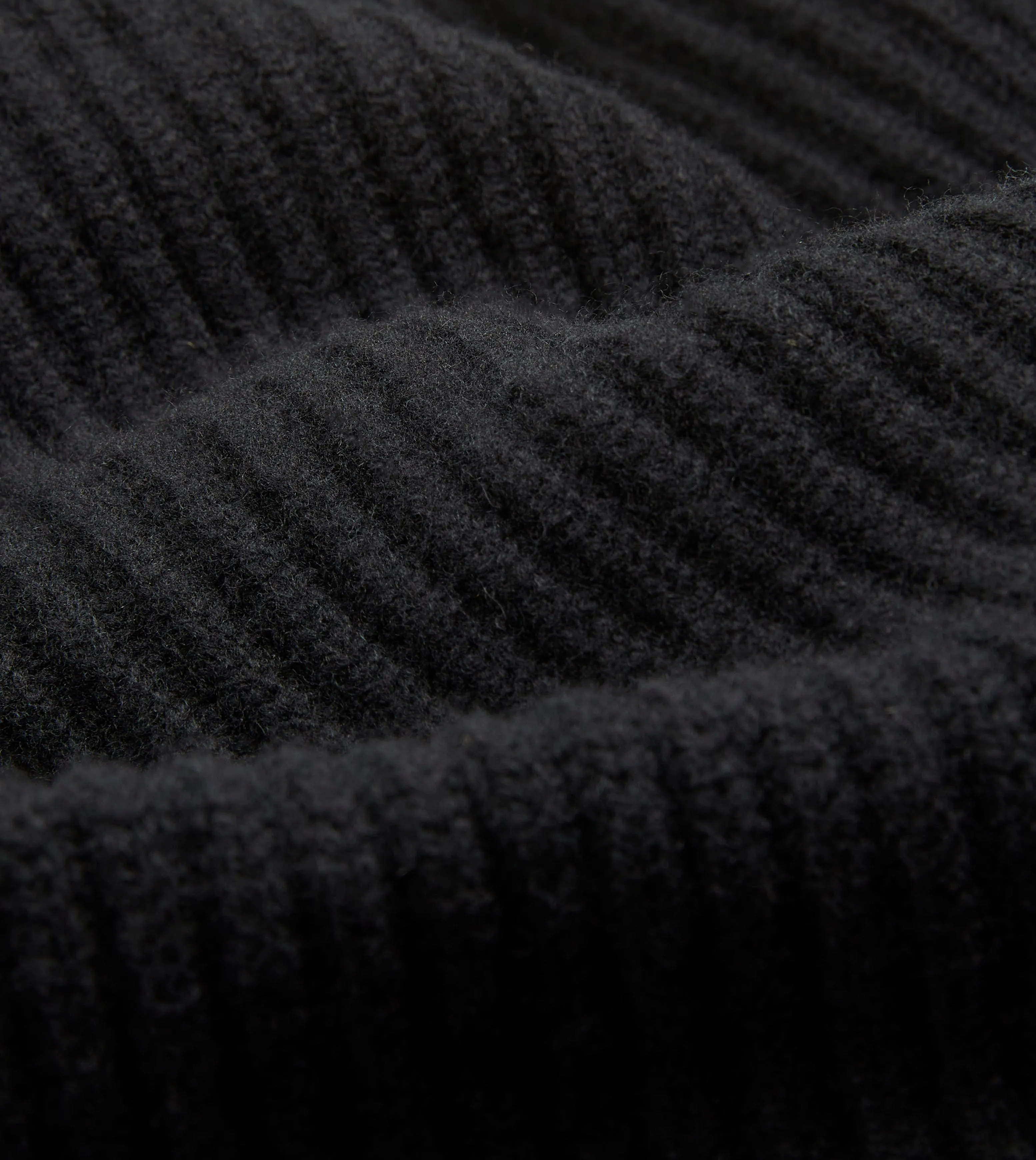 Black Lambswool Shawl Collar Cardigan