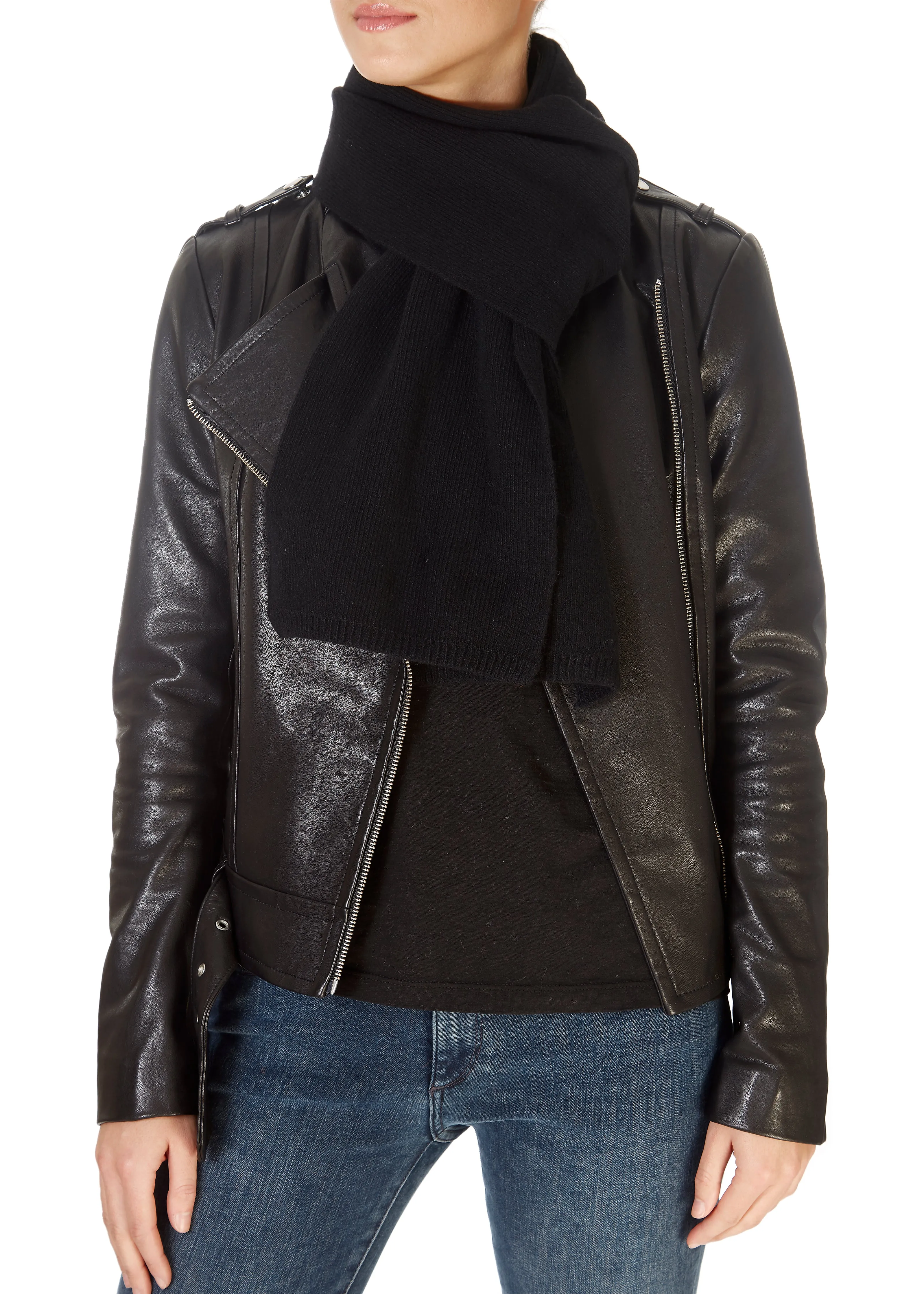 Black Open Scarf