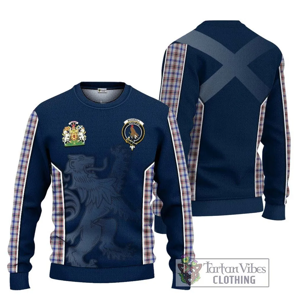 Boswell Tartan Ugly Sweater with Family Crest and Lion Rampant Vibes Sport Style