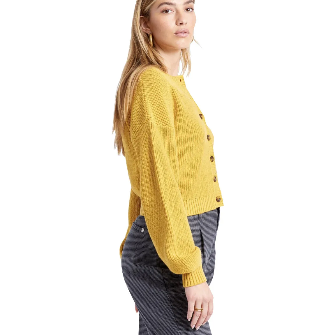 BRIXTON DOMINO CARDIGAN - LEMON