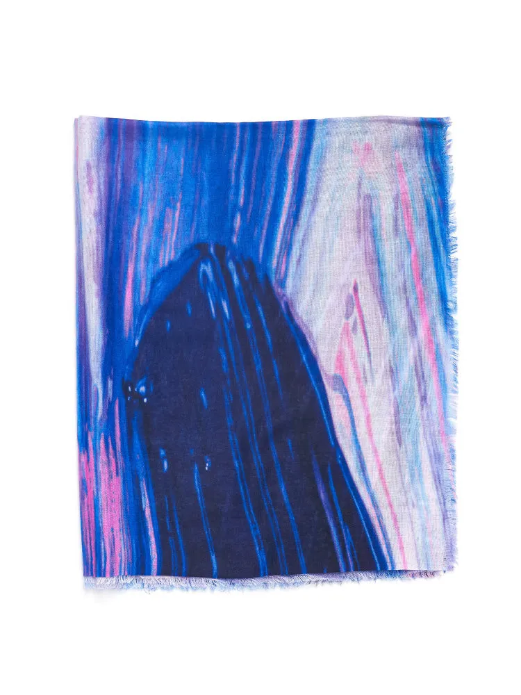 Broadbrush Printed Scarf - Indigo