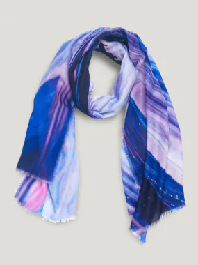 Broadbrush Printed Scarf - Indigo