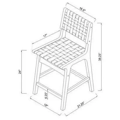 Ceylon Woven Counter Height Barstool Black/Natural - Opalhouse