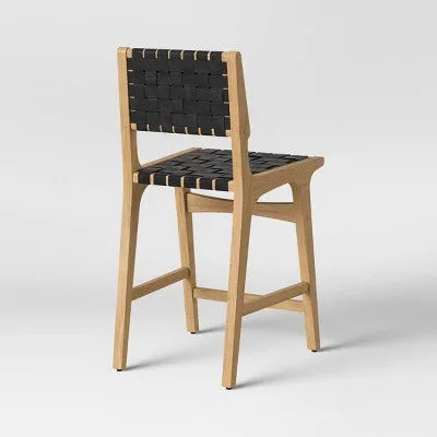 Ceylon Woven Counter Height Barstool Black/Natural - Opalhouse