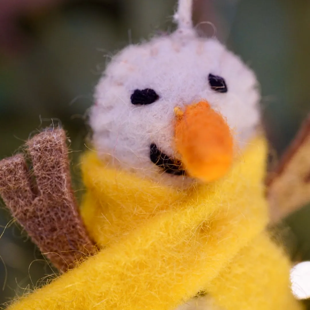 Colourful Felt Snowmen