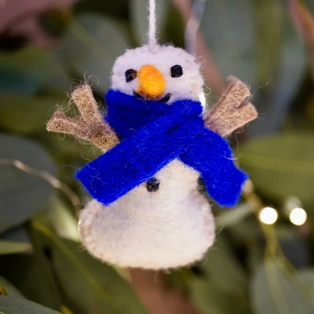 Colourful Felt Snowmen