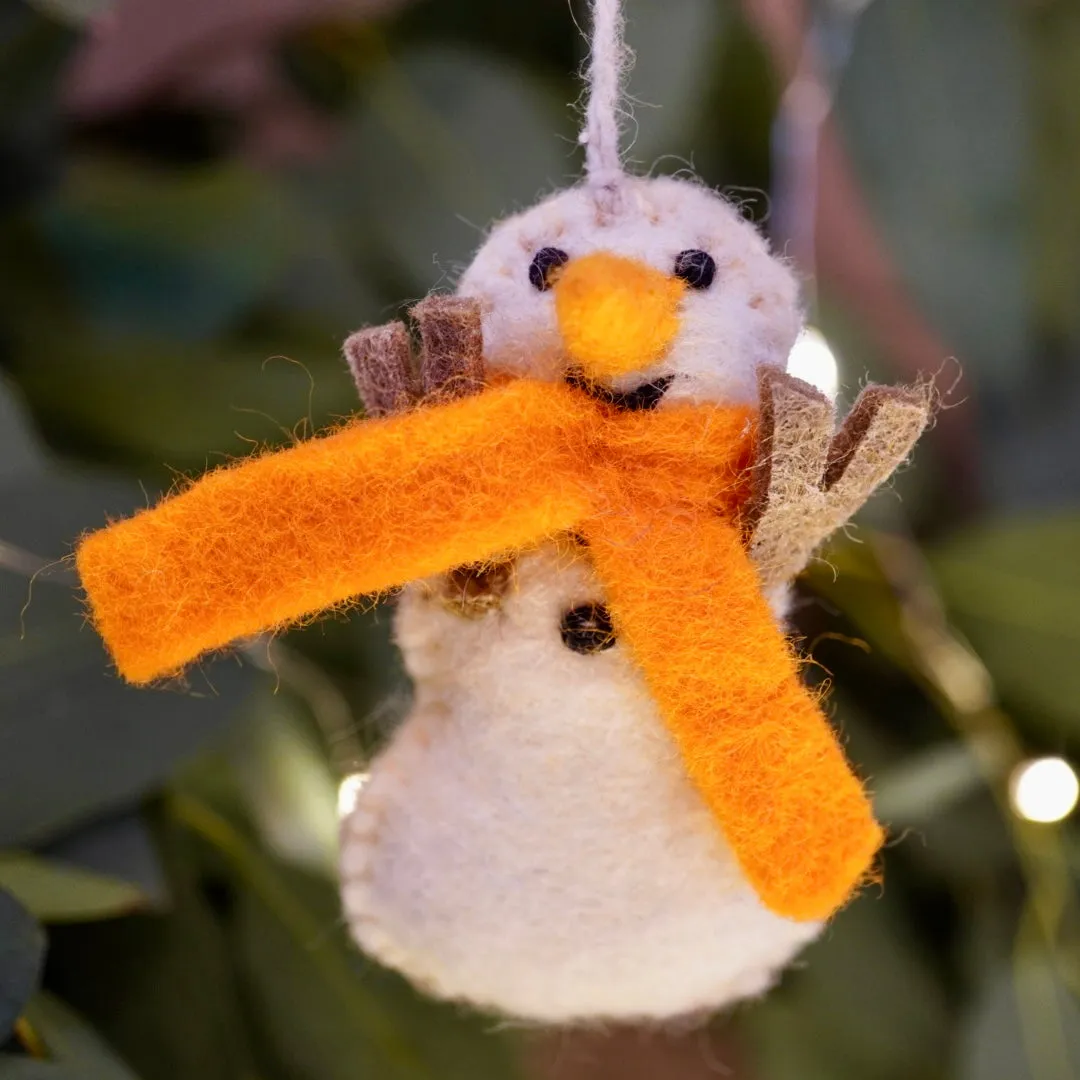 Colourful Felt Snowmen