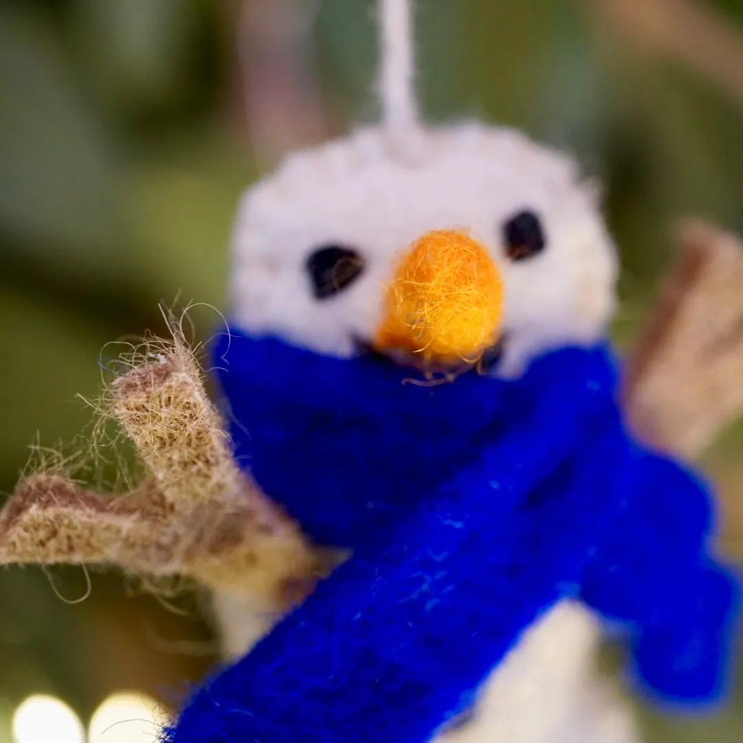 Colourful Felt Snowmen