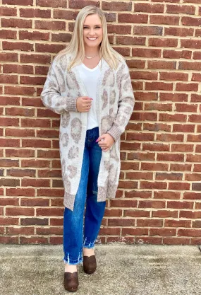 Cozy up leopard sweater Cardigan