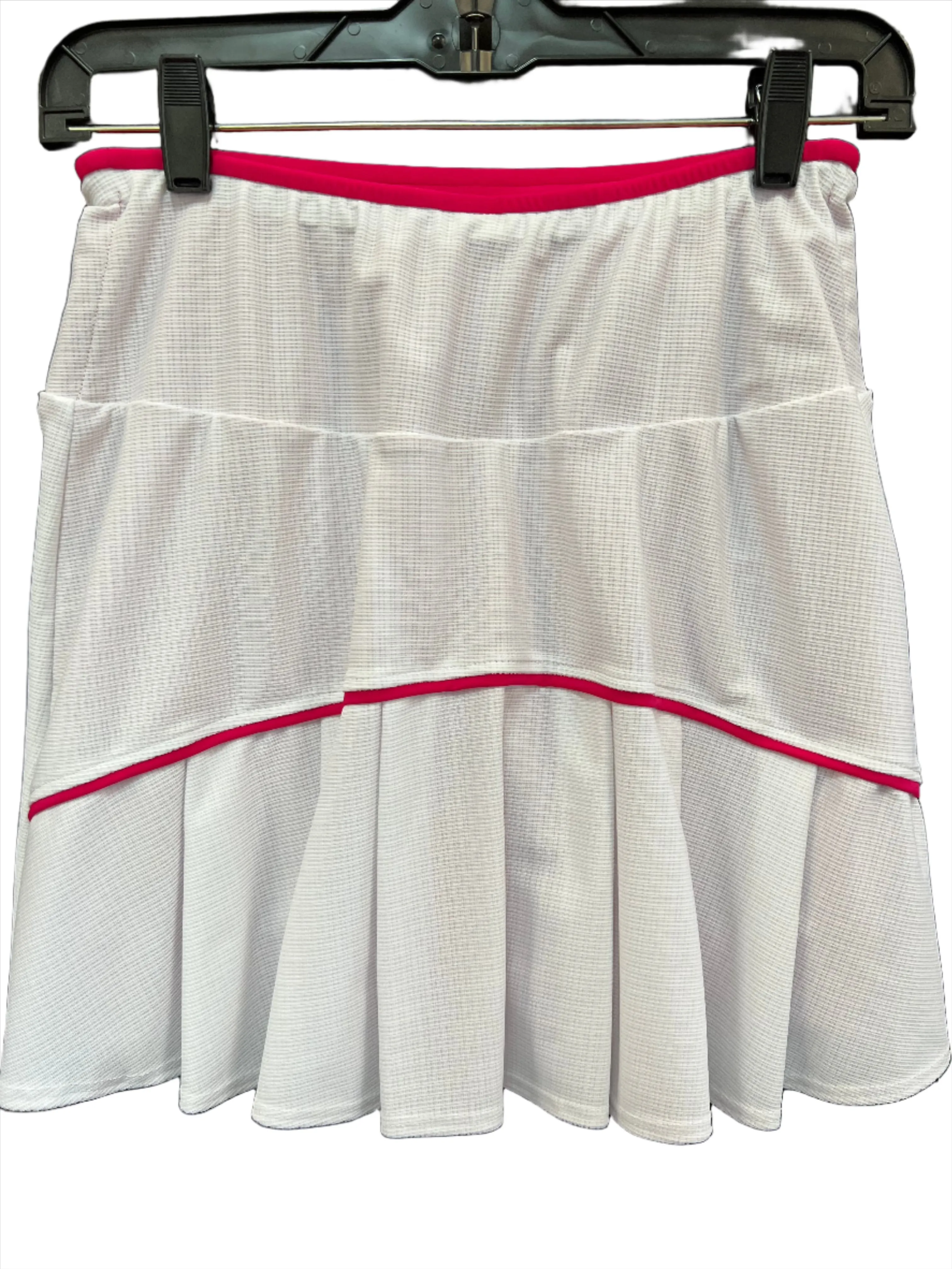 Criss Cross White FlutterCut™ Front w/ Magenta or Blue piping