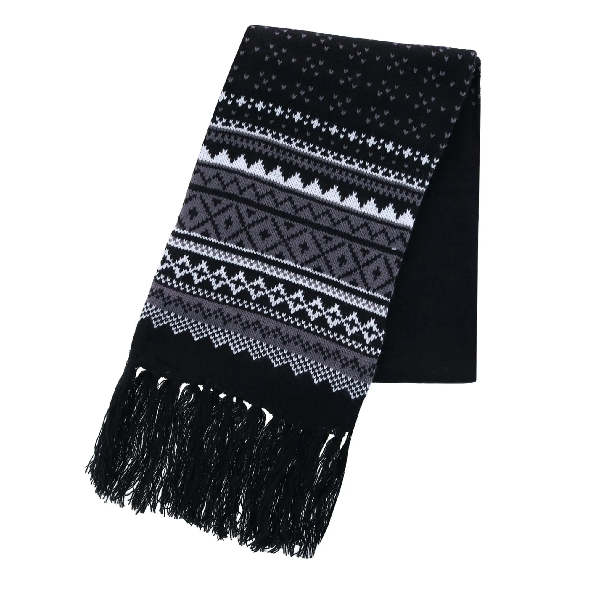 CTM® Men's Heavy Knit Winter Pattern Scarf