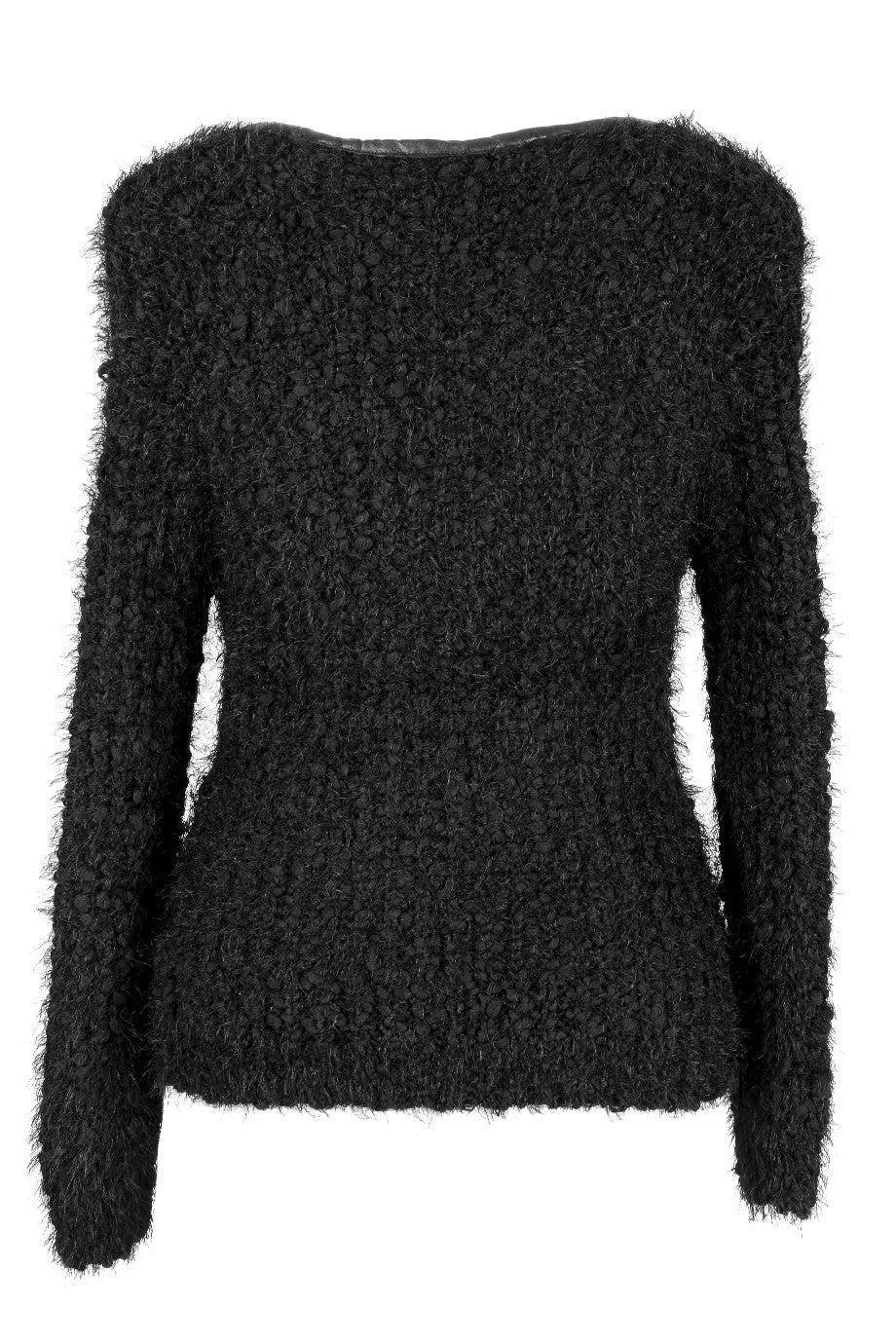 CUTIE Black Fluffy Cardigan