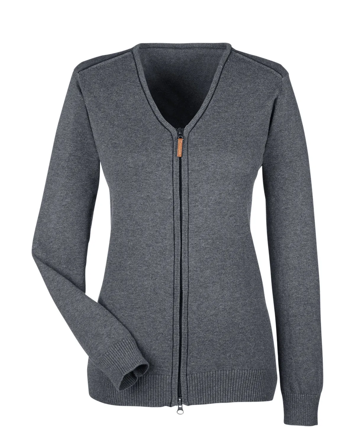 Devon & Jones Ladies' Manchester Fully-Fashioned Full-Zip Cardigan Sweater