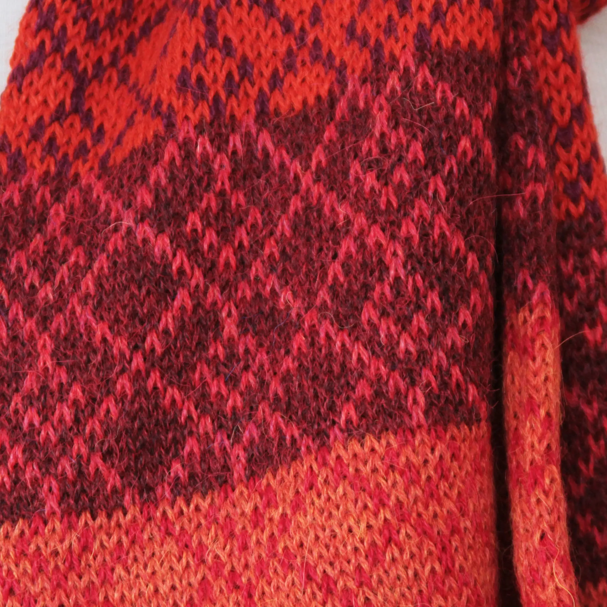 Diamond of the Andes Alpaca Wool Patterned Scarf