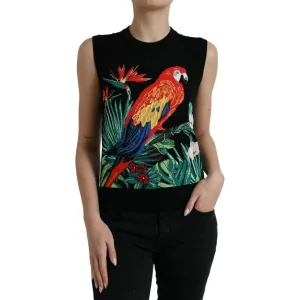 Dolce & Gabbana Elegant Jungle Print Crew Neck Tank Top