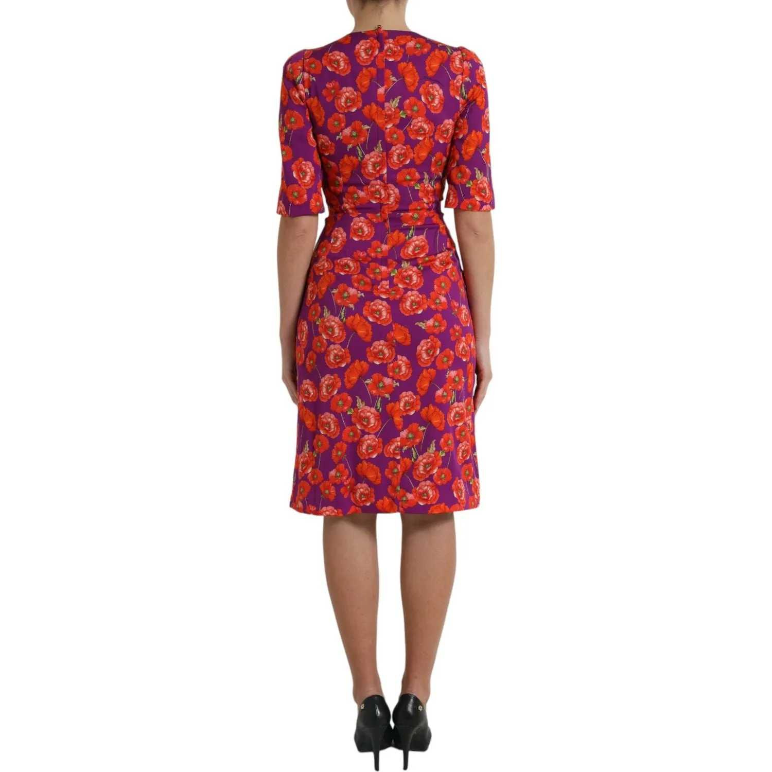 Dolce & Gabbana Vibrant Floral Silk Charmeuse Dress