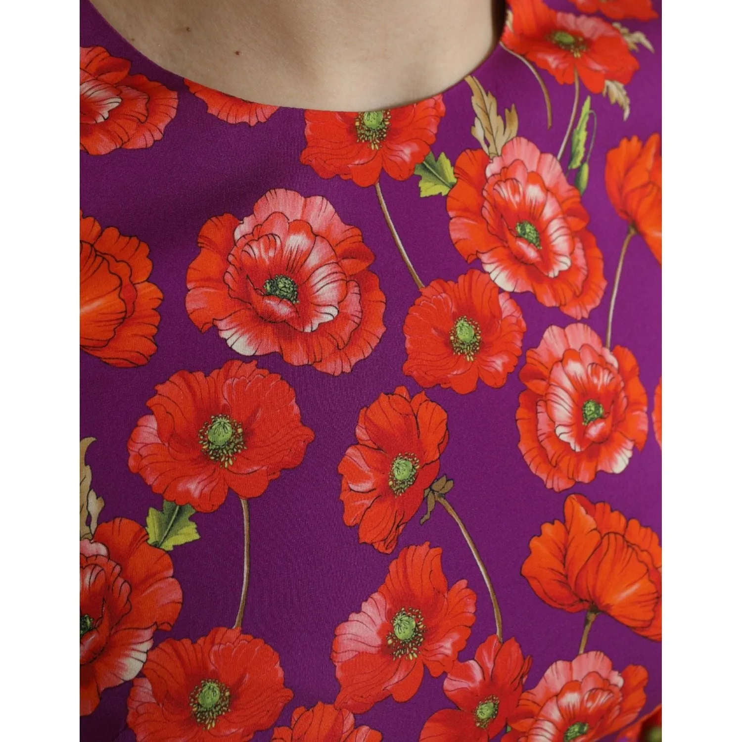 Dolce & Gabbana Vibrant Floral Silk Charmeuse Dress