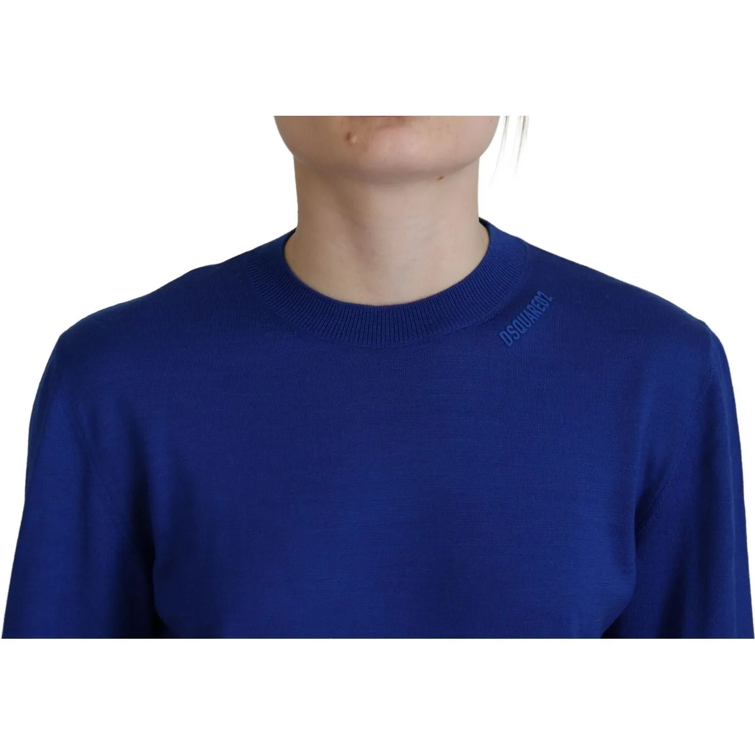 Dsquared² Blue Long Sleeve Crew Neck Casual Sweater