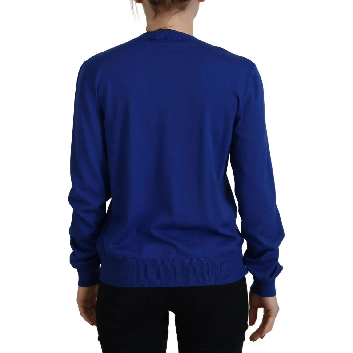 Dsquared² Blue Long Sleeve Crew Neck Casual Sweater