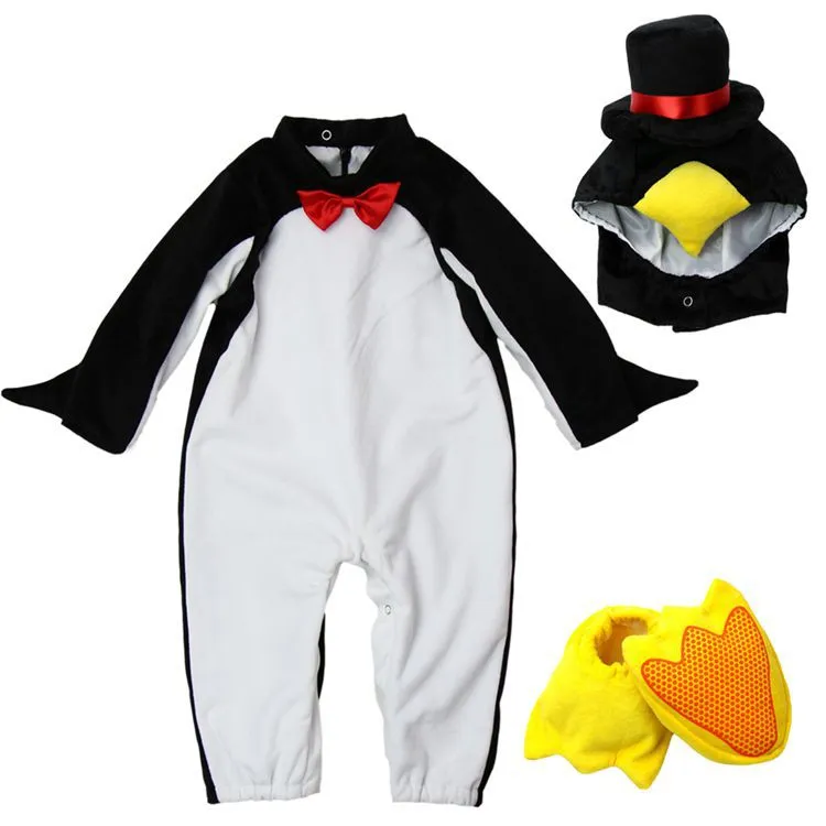 Fancydresswale baby Photography Props Penguin Bird Costume Jumpsuit Halloween Cosplay Costume(6 Months -24 Months))