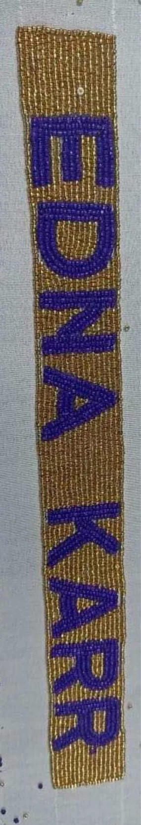 Fanwear: Edna Karr Beaded Purse Strap