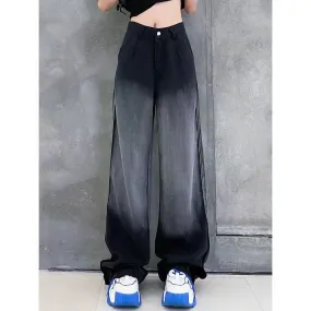 Fashionkova  Women Vintage Y2K Streetwear Baggy Cargo Jeans High Waisted Straight Wide Leg Pants Denim Trousers Fairy Grunge Alt Clothes