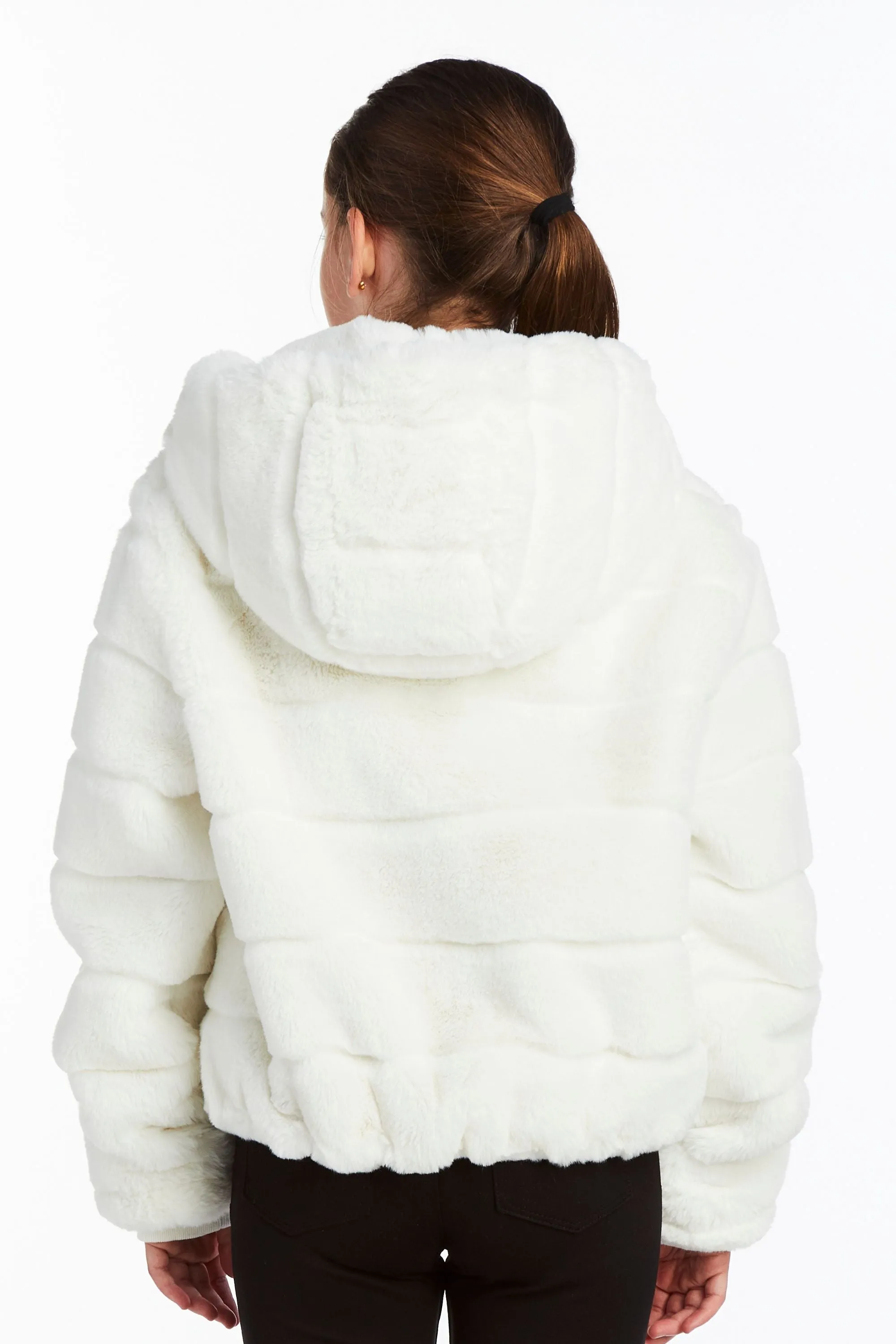 Faux-Bulous Furs - Hooded Teddy Fur Puffer