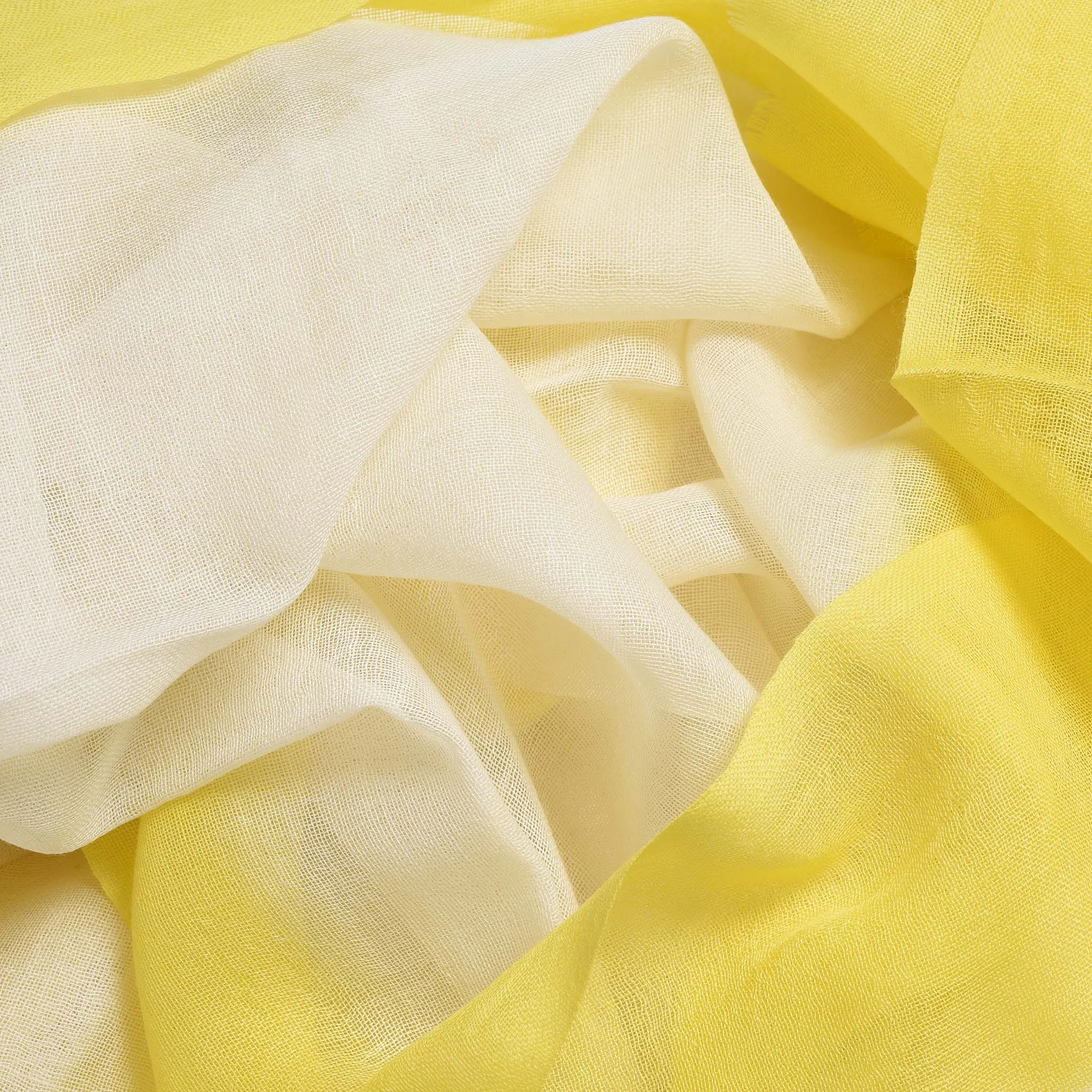 Fine Wool and Silk Scarf - Yellow